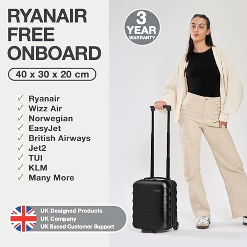 CabinMax Underseat Cabin Suitcase, Ryanair Cabin Bag 40x30x20 Hand Luggage — view 3