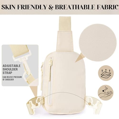 ALANTOP Small RFID Crossbody Bag for Women – Anti-Theft Sling Chest Bag with RFID Blocking, Lightweight Water-Resistant Fabric, Adjustable Strap – Ideal for Travel, Daily Commute, Walking — view 4
