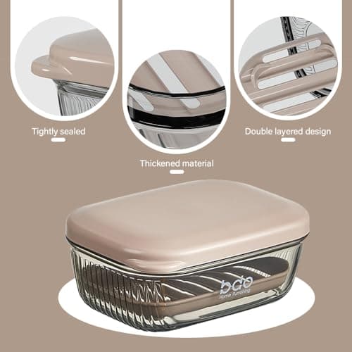 Travel Soap Case,Soap Holder,Soap Box with Lid Portable Soap Case,Sealed With Cover, Waterproof and Moisture-Proof for Traveling, Camping, Outdoor, Gym, Bathroom — view 6