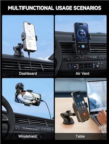 MOKPR Car Phone Holder Wireless Charger, 15W Wireless Car Charger — view 2