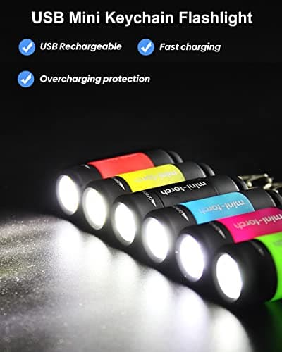 Mini Keychain Torches Rechargeable, Small LED Flashlight Torches 12 Packs — view 5