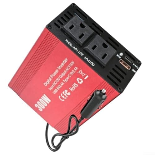 Portable 300W Voltage Converter for Camping Road Trips
