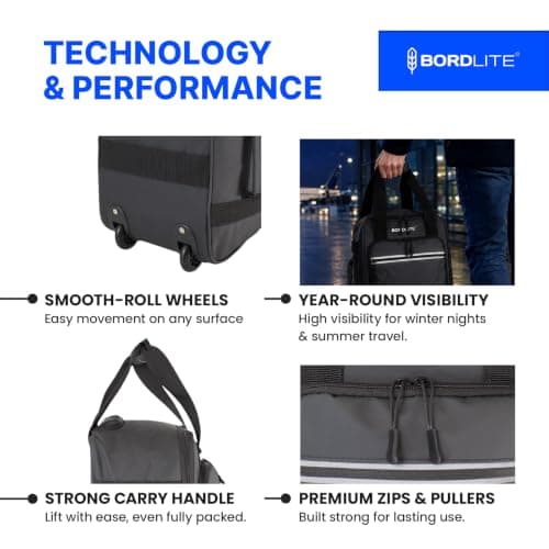 Bordlite Ryanair 40x20x25cm Cabin Backpack on Wheels – Lightweight 2 in 1 Trolley Bag & Rucksack (20L) – Fits Ryanair Free Hand Luggage Allowance — view 2