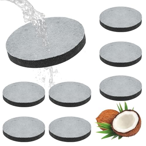 8 Pack Water Bottle Filter Discs Compatible for Brita Fill & Go Filter Bottles, Micro Disc Replacement Filter Compatible with Brita Water Bottle, Water Filter Discs Reduce Chlorine, Microparticles in