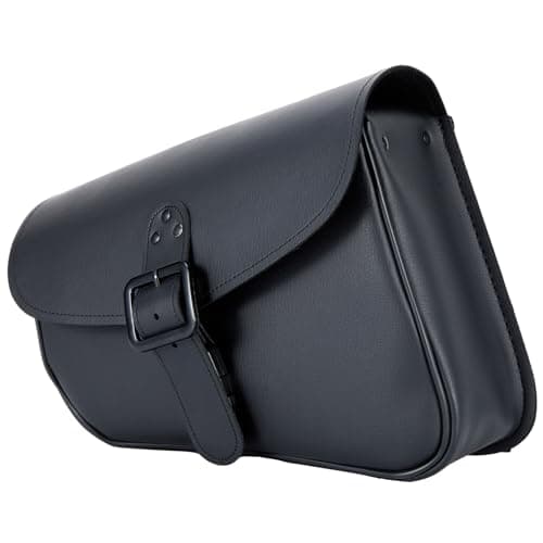 Dream Apparel Motorcycle Swingarm Bag with Black Synthetic Leather, Swing Arm Saddlebag for Sportster Street Rebel 300 500 Dual Shock Models, Adjustable Strap