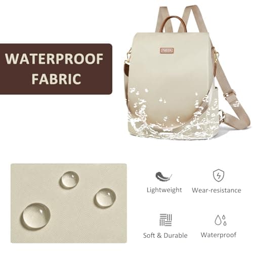 Fmeida Anti Theft Backpack for Women Small Travel Rucksack Water Resistant — view 5