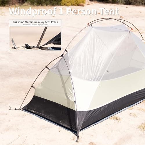 Naturehike Mongar Pro Ultralight Tents Windproof Waterproof Trekking Tent Portable 1 Person Tent 3-4 Season for Camping Hiking (Olive Green / 1 Person) — view 5