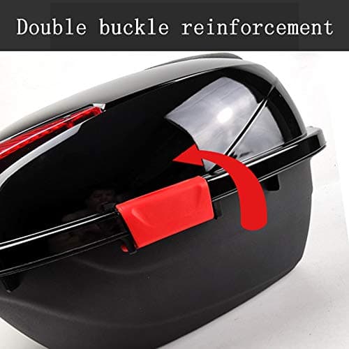 DFGHNBVC Universal Motorcycle Top Box - Trunk Luggage for Scooters, Motorcycles, Mopeds Atvs - Ideal for Touring Travel,Rose Gold — view 4