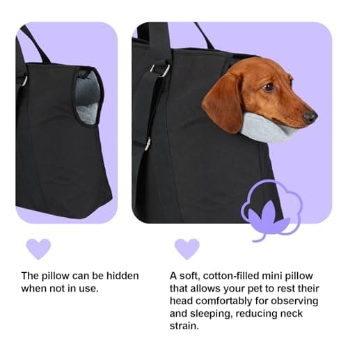 Ownpets XL Pet Carrier Handbag,Black, Up to 20lbs — view 5