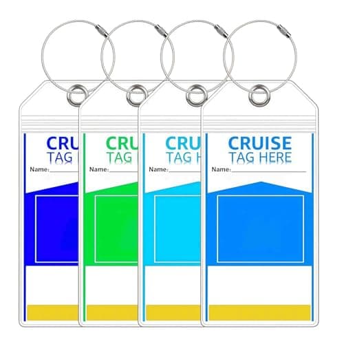 4Pcs Cruise Luggage Tags Holders for Princess, Royal Caribbean, Carnival
