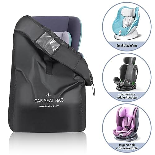 YSSHUI Universal Car Seat Travel Bag for Air Travel - Black — view 3