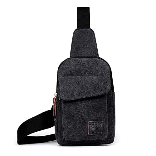 Canvas Satchel Casual Body Handbag Messenger Shoulder Bag Projector, black, One Size — view 3