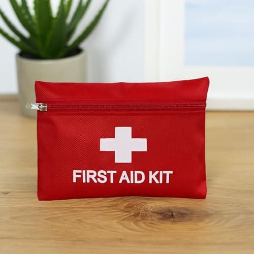 Cherry-on-Top Empty First Aid Bag – Small Travel First Aid Pouch for DIY Medical Kit, Red Compact Storage Bag — view 3