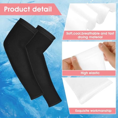 Yolev 2 Pairs Arm Sleeves for Kids UV Sun Protection Sleeves Compression Sleeves for Boys Girls — view 5