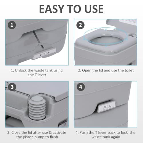 Outsunny Portable Toilet and Camping Sink Set with Running Fresh Water — view 4