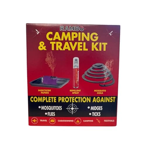 Rambo Camping & Travel Kit – Insect Repellent Coils, Papers & Spray