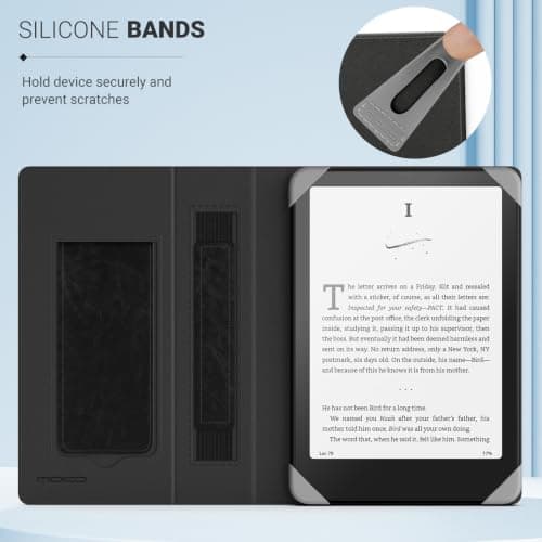 MoKo Case for 6.8,7 Inch Kindle Paperwhite eReaders Tablets, Black/Brown — view 3