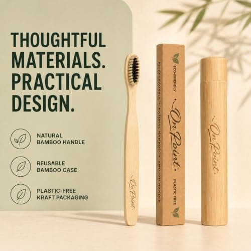 Bamboo Toothbrush with Bamboo Travel Case — view 6