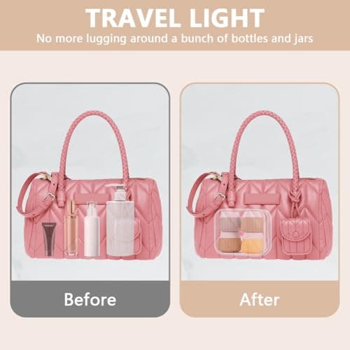 HOTUT Travel Containers for Toiletries, 4 Pcs Silicone Cream Jars with Clear Bag and Spatulas Tool, 40ml BPA Free Leak-proof Travel Essentials Accessories with Lid for Cosmetic Face Body Hand Cream — view 6