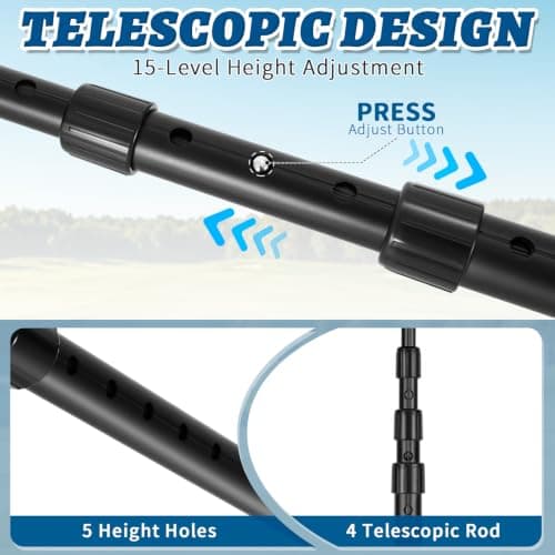 Adjustable Golf Travel Bag Support Rod, Golf Club Stiff Arm Protector — view 4