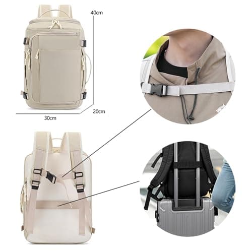 Treer Ryanair Cabin Bags 40x30x20 Underseat Travel Backpack (Burgundy) — view 3