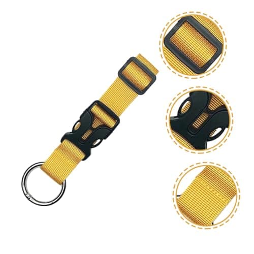 Healeved 2pcs Adjustable Double Luggage Straps with Buckle Elastic Suitcase Belt for Travel Break Resistant Webbing with Spring Ring Yellow Travel Packing Straps for Business and Leisure — view 4