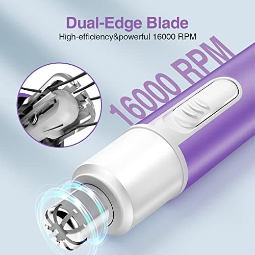 TOUCHBeauty Nose Hair Trimmer for Women, AAA Battery Included, Purple — view 5