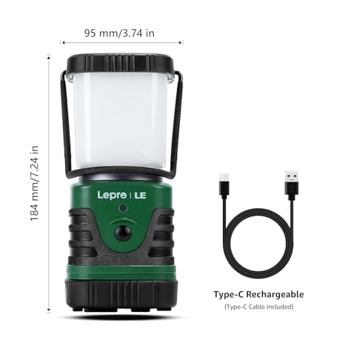 LE Camping Light Rechargeable, 1000 Lumen, Warm & Cool Light, 2-Pack — view 5