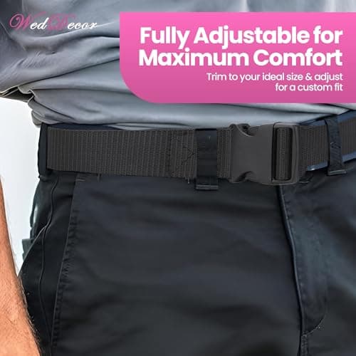 WedDecor Nylon Webbing Military-Style Belt, 1.5” Canvas Quick-Release Plastic Buckle, Tactical Belt for Military Wear, Combat Webbing Belt for Cargo Pants — view 4