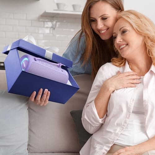 MIATONE Boompro Bluetooth Speaker 36W Portable Speakers with Stereo Sound Bass Waterproof IPX7 With USB Type C Charging Port Gifts for Woman Girl Friend (Purple) — view 4