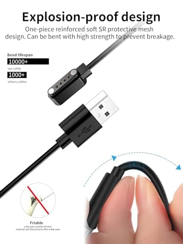 Charger Cable for LOBKIN X17,toergy Fast Charging USB Cable with Magnetic Attachment,Durable Lightweight Design,Portable Silicone Travel Storage Bag Included — view 4