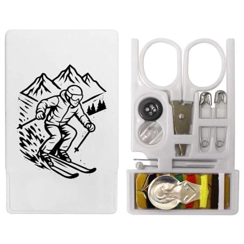 Azeeda 'Downhill Skiing' Mini Travel Sewing Kit (SE00039162)