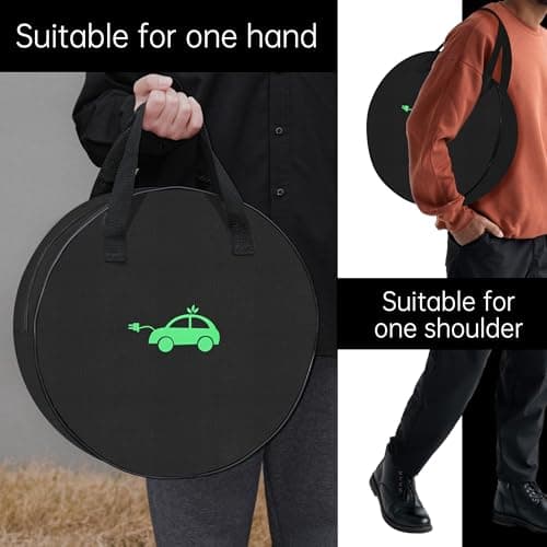MCEVKELN EV Portable Cable Bag Charging Cable Bag Durable Storage Bag (1680D Nylon) for All Kinds of Cables and Car Accessories Electric Vehicles Charging Cable Organiser (Pack of 2) — view 2