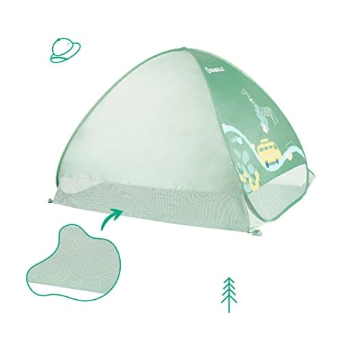 Badabulle Baby Tent with UV Sun Protection UPF 50+ | baby sun shade tent | baby beach tent, Sage — view 3