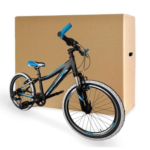 SelfHold Double Wall Cardboard Bike Shipping Box With Handles - Bicycle Postal Packaging for Safe Transit & Storage (Available in 12 Sizes) (800 x 235 x 650mm) — view 2