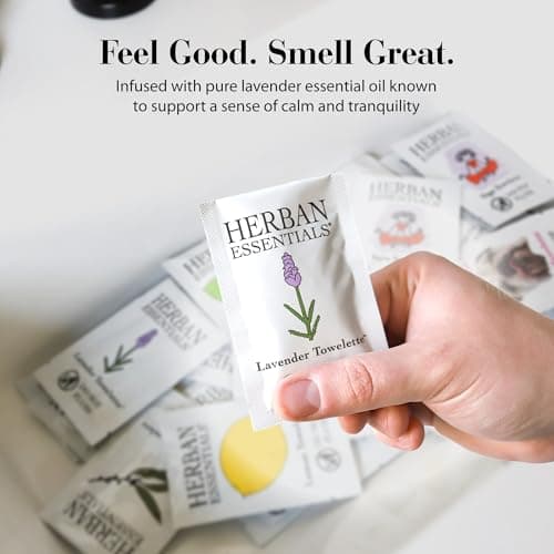 Herban Essentials Lavender Wipes & Towelettes, Essential Oil, 20 Count — view 6