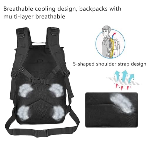 Geebymol 45L Military Tactical Backpacks Large Molle Army Assault Pack — view 5