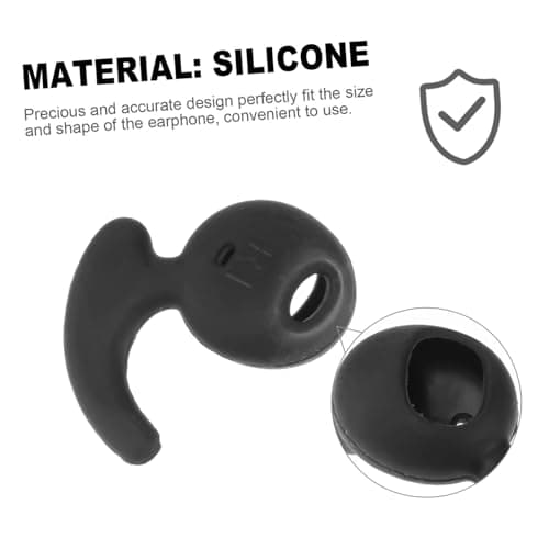DOITOOL Silicone Earphone Covers Earbuds Black for Galaxy 20 Pack Ear Wing Design Secure Fit During Exercise Anti-slip Washable — view 6