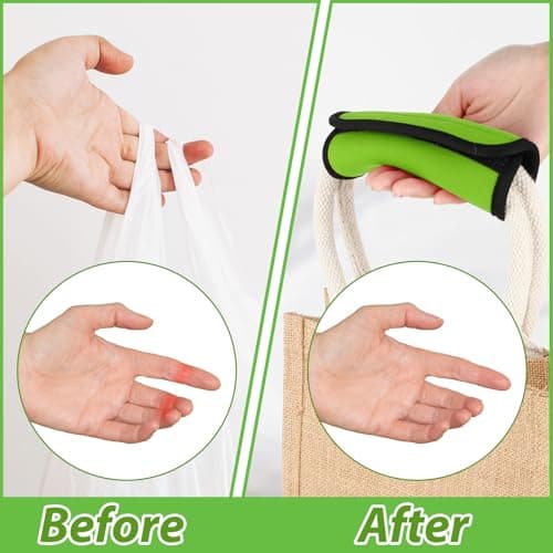 4Pcs Luggage Handle Wrap Comfortable Soft Luggage Identifiers for Suitcases Bright Color Personalised Suitcase Handle Straps Covers Essential Travel Accessories (Green) — view 4