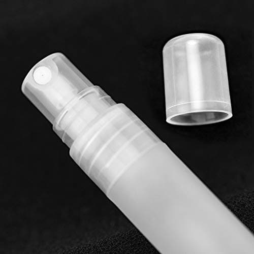 FiveSeasonStuff 5 Piece 10ml Mini Fine Mist Spray Bottle for Perfume Face Hydration Toner Frosted Plastic Atomiser Air Travel Size Refillable and Reusable — view 4