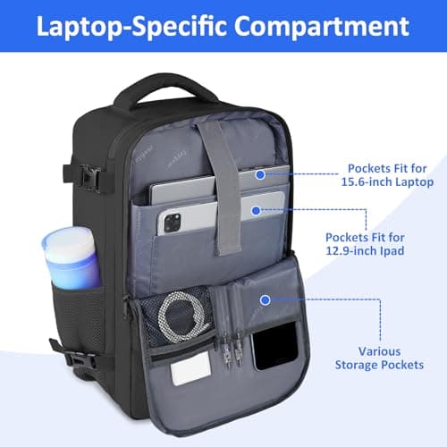 Taygeer Easyjet Cabin Bag 45x36x20 Underseat, Travel Backpack Men Carry On — view 3