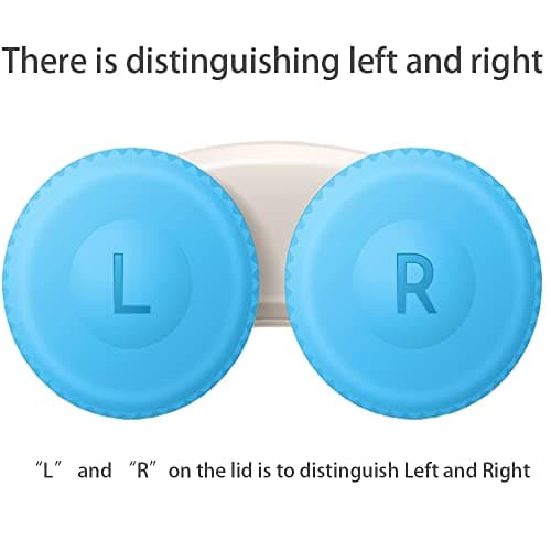 6 Packs Contact Lens Cases, Contact Lenses Holder Box with Left/Right Caps for Home Travel Outdoor — view 5