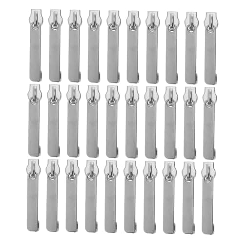 Gogogmee 100pcs Detachable Metal Zipper Replacement Sliders for Luggage Suitcase Backpack Heavy Duty Ergonomic Puller with Locking Feature Fit Travel Repair Kit in Silver