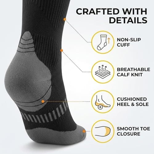 CAMBIVO 2 Pairs Compression Socks, 20-30 mmHg Flight Socks — view 3