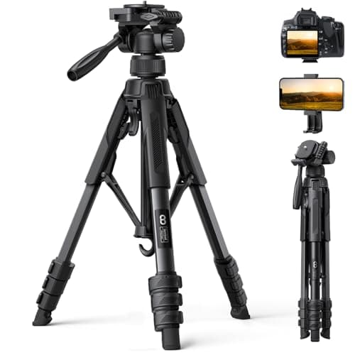 Lamicall 67inch Camera Tripod, [Rapid Leg Deployment] Camera Stand