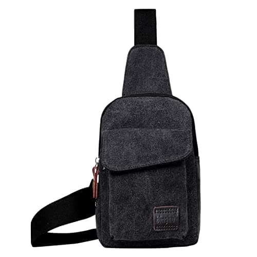 VaiKanhai Canvas Satchel Casual Body Handbag Messenger Shoulder Bag Projector, black, One Size