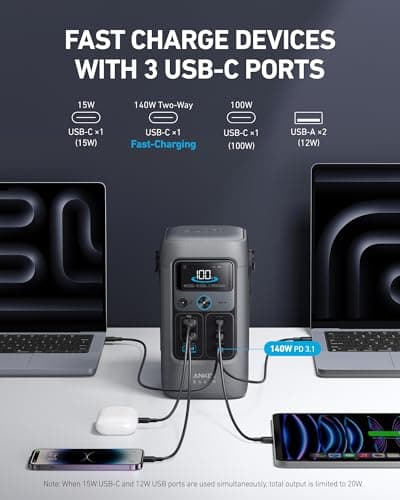 Anker SOLIX C200 DC, 192Wh 200W DC Power Bank Station with 60W Solar Panel — view 3
