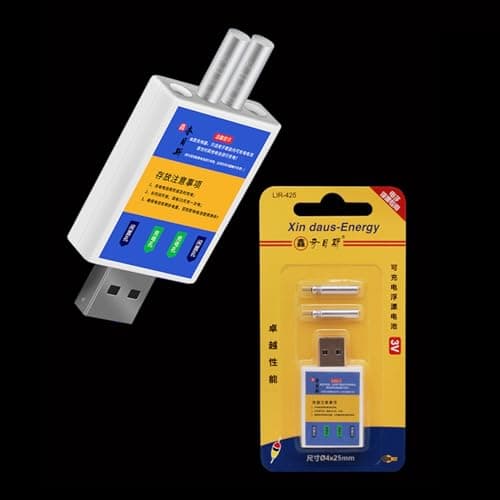 Float Rechargeable Battery - 0.16x1.00inch Cr425 Usb Charger, Portable Charging Accessory | Multipurpose Replacement Power Cell for Electronics Flashlights Toys Gadgets Home Travel Convenient Efficiee — view 5