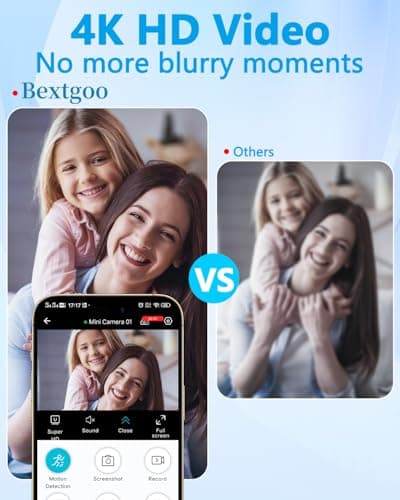 No Wifi Security Camera, 4K Mini Camera WiFi/AP Hotspot/No WiFi Available — view 3