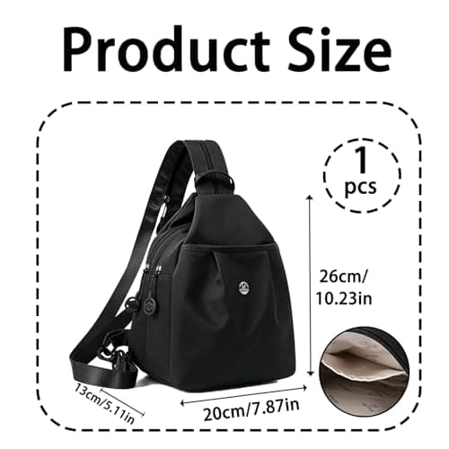 KFSCIP Anti Theft Backpack, Crossbody Bag, Anti Theft Bags for Women, Anti Theft Crossbody Bag Women, Mini Backpack, Antitheft Backpack Womens, Travel Tote Bags for Women, 20 cm Width 12 cm Depth — view 3